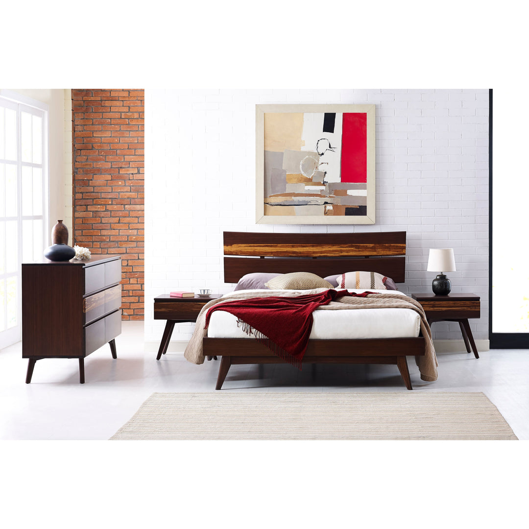 Azara California King Platform Bed - Sable