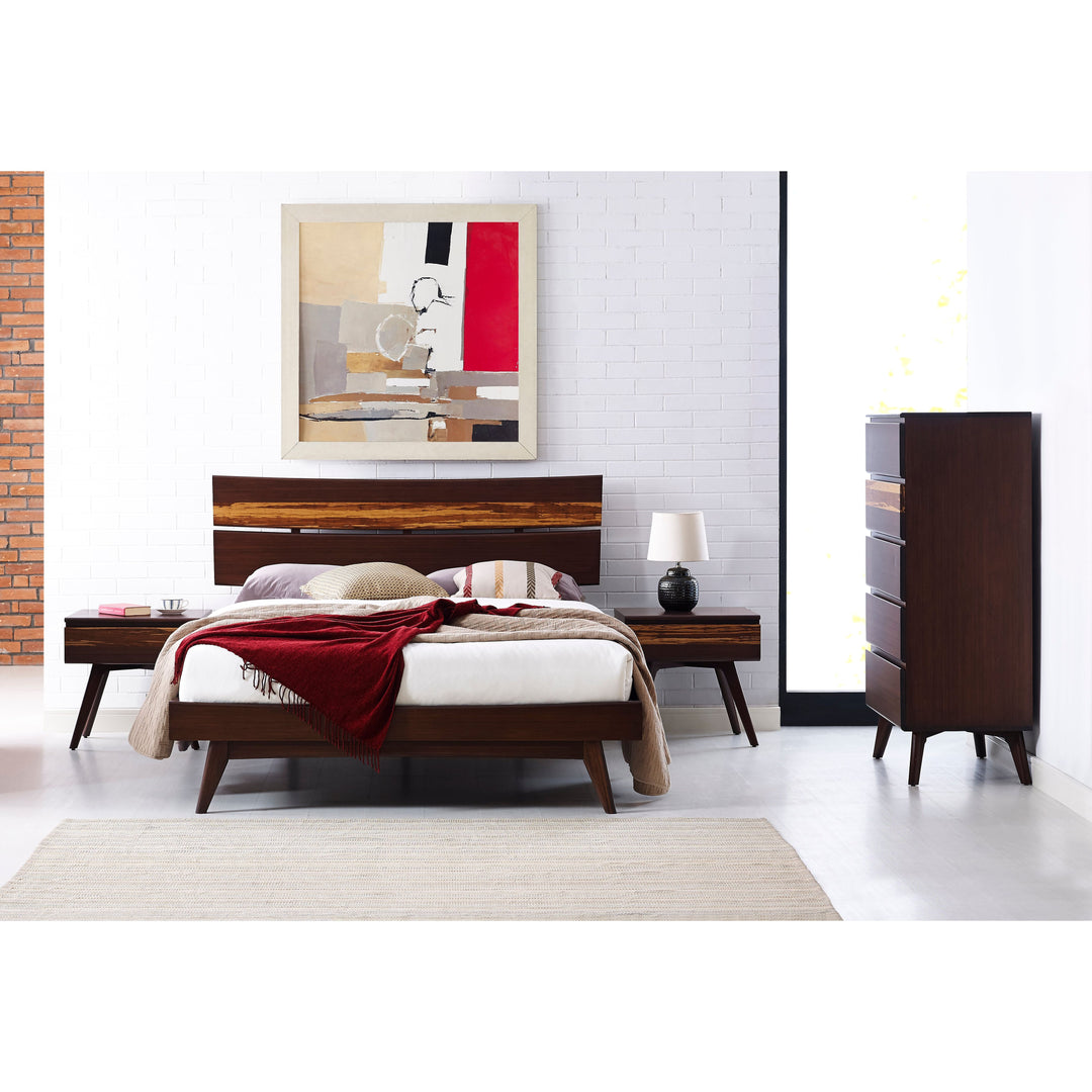 Azara California King Platform Bed - Sable