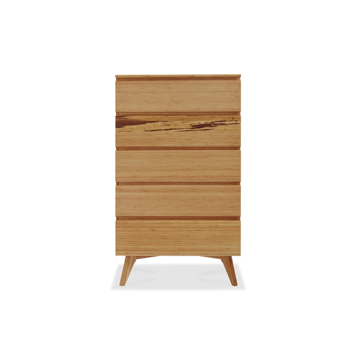 Azara Five Drawer High Chest - Caramelized