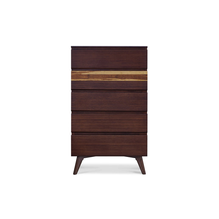 Azara Five Drawer High Chest - Sable