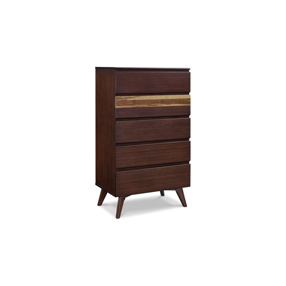 Azara Five Drawer High Chest - Sable