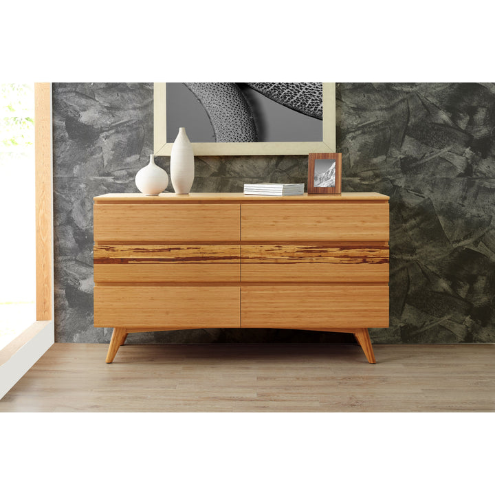 Azara Six Drawer Double Dresser - Caramelized