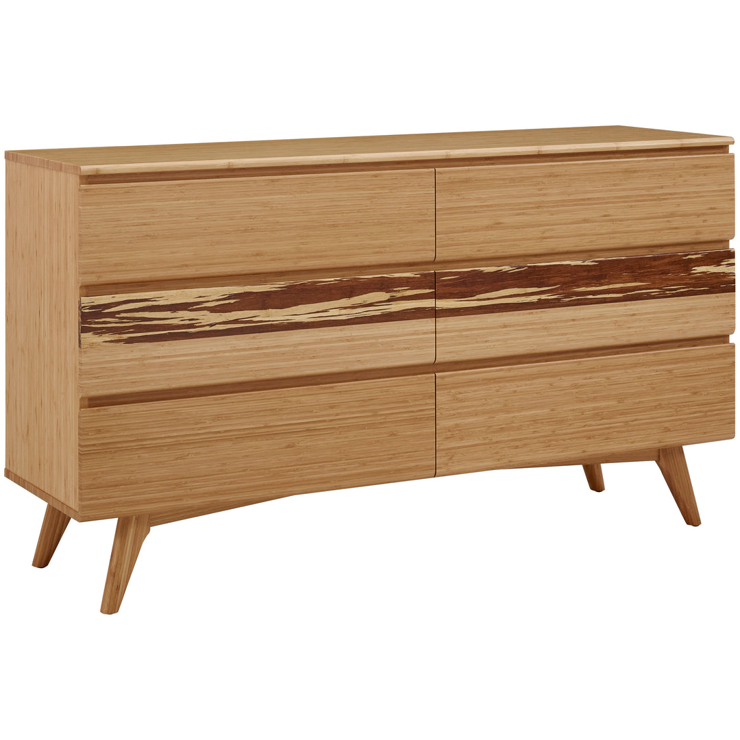 Azara Six Drawer Double Dresser - Caramelized