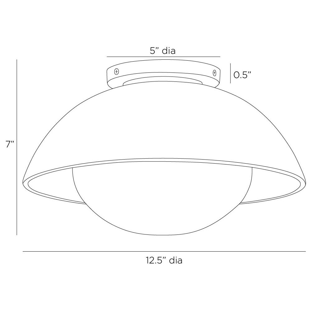 Solenne Small Flush Mount - Black