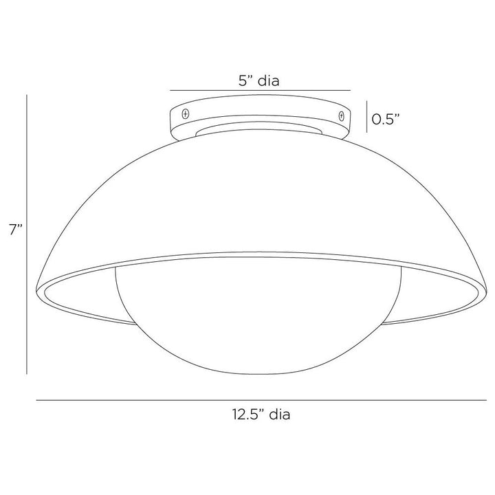 Solenne Small Flush Mount - Black