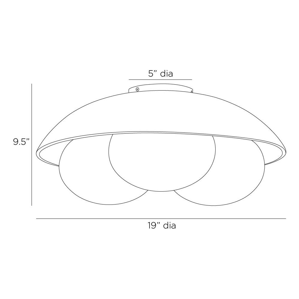 Solenne Large Flush Mount - Black