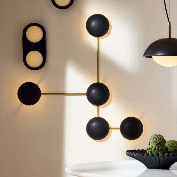 Wall Lighting Solenne Sculptural Sconce - Black