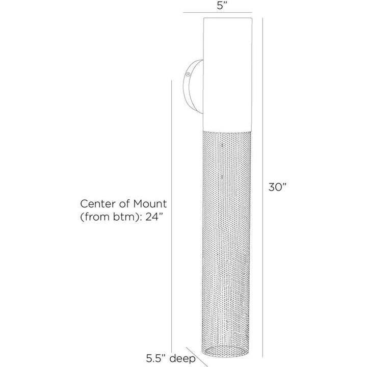 Winslow Large Outdoor Sconce - Gray