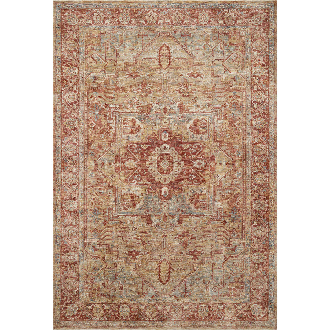 Loloi Gaia Gold / Brick 4'-0" x 5'-7" Accent Rug