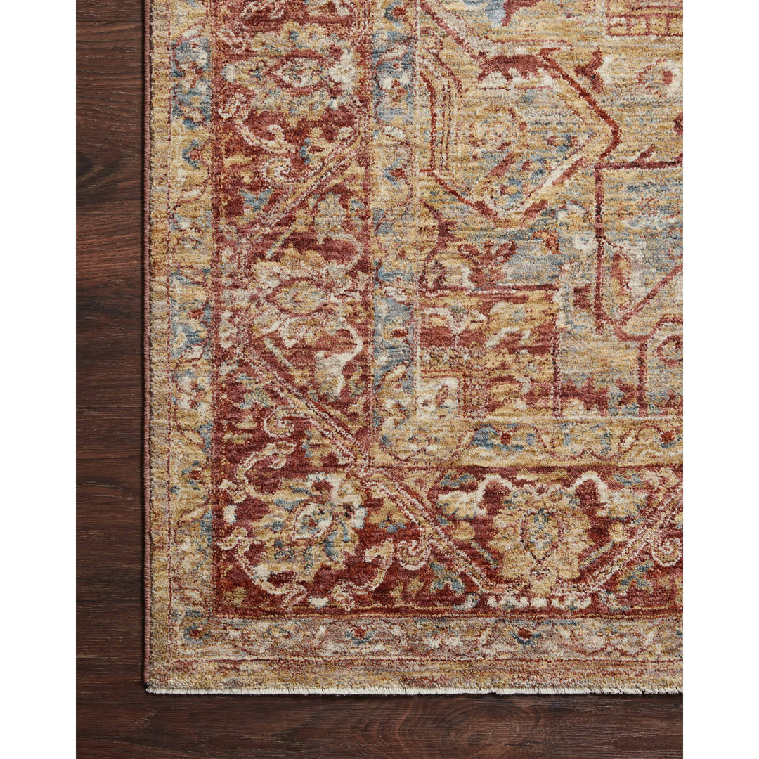 Loloi Gaia Gold / Brick 4'-0" x 5'-7" Accent Rug