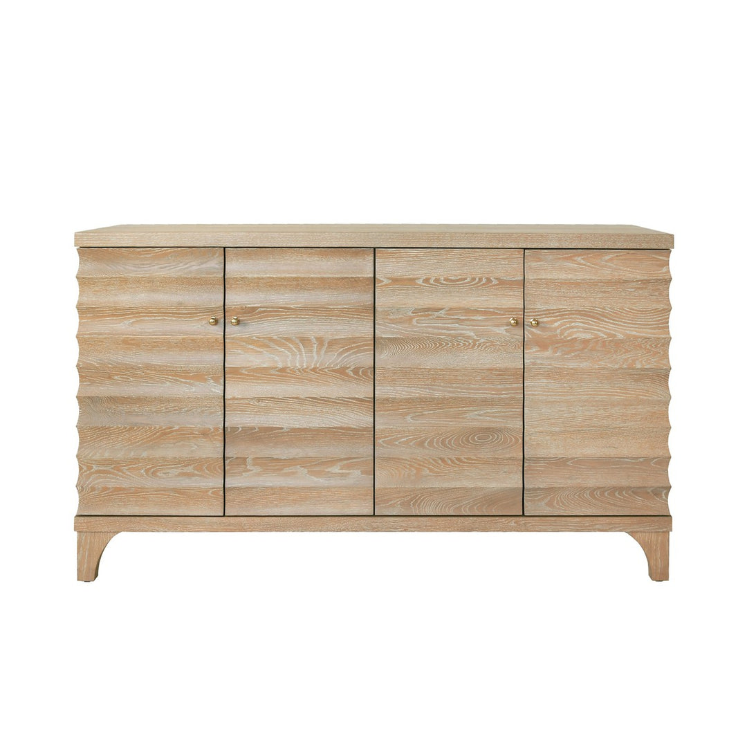 Gates - Four Door Buffet With Horizontal Fluted Detail In Cerused Oak