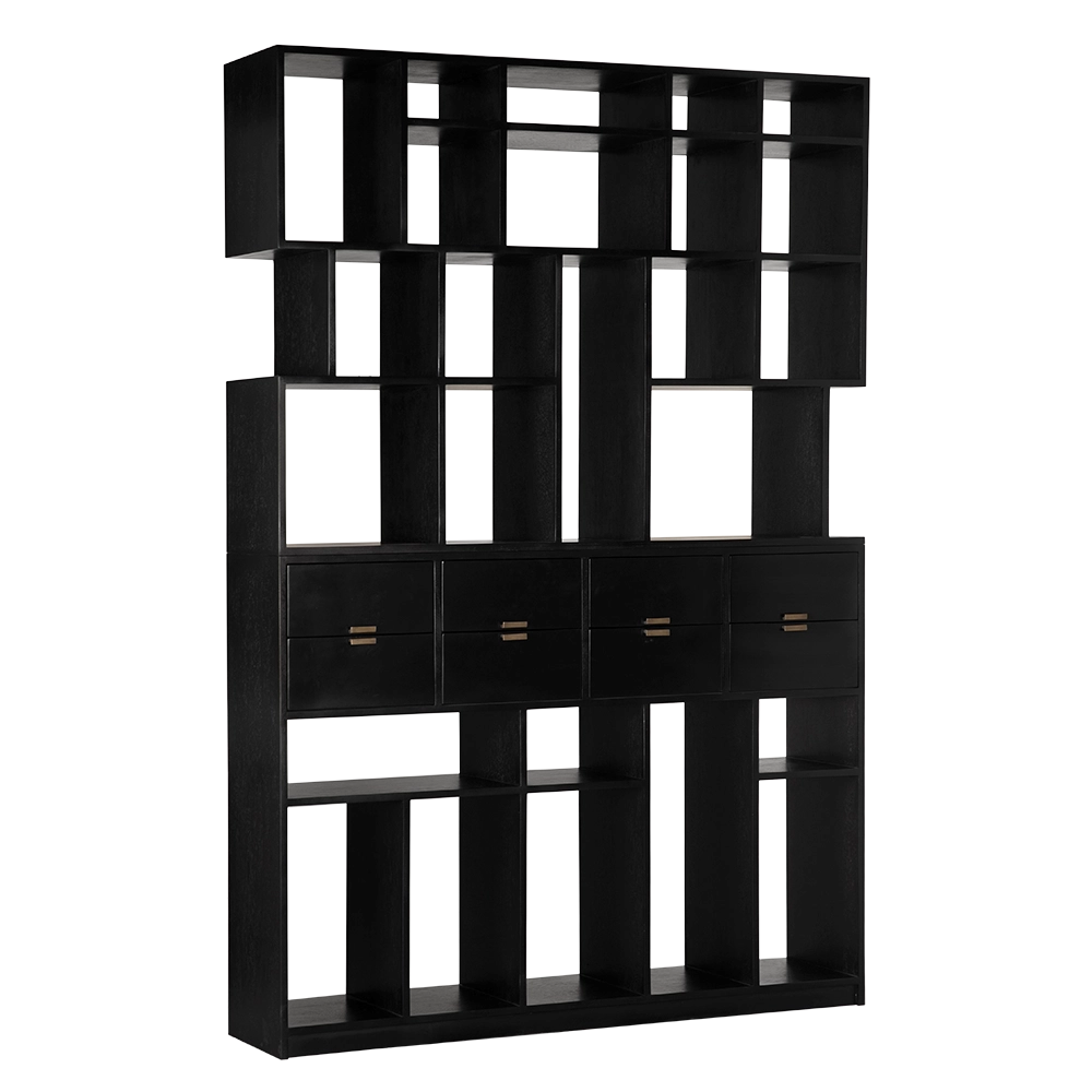 Grobius Bookcase, Hand Rubbed Black