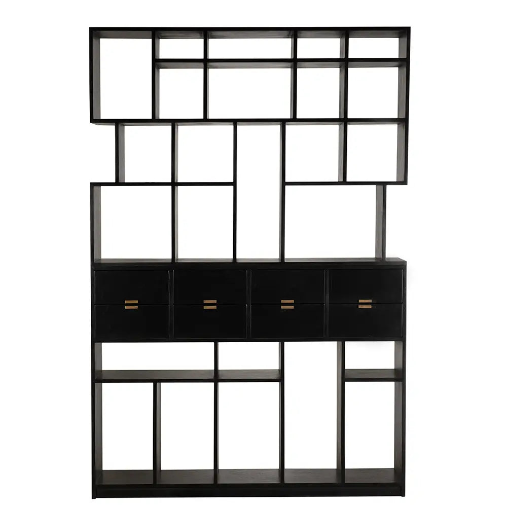 Grobius Bookcase, Hand Rubbed Black