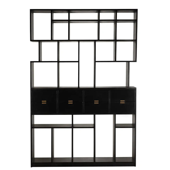 Grobius Bookcase, Hand Rubbed Black