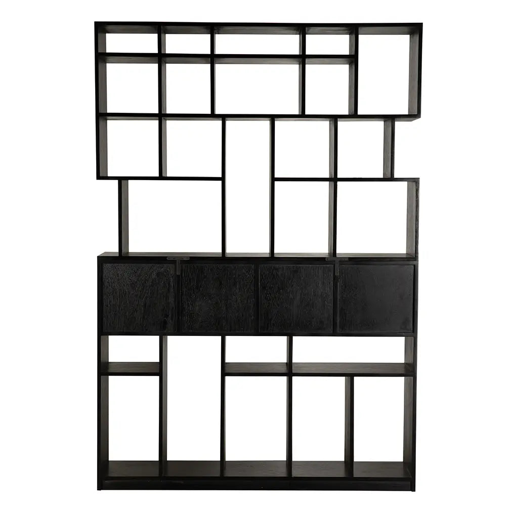 Grobius Bookcase, Hand Rubbed Black