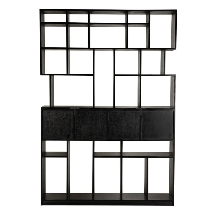 Grobius Bookcase, Hand Rubbed Black