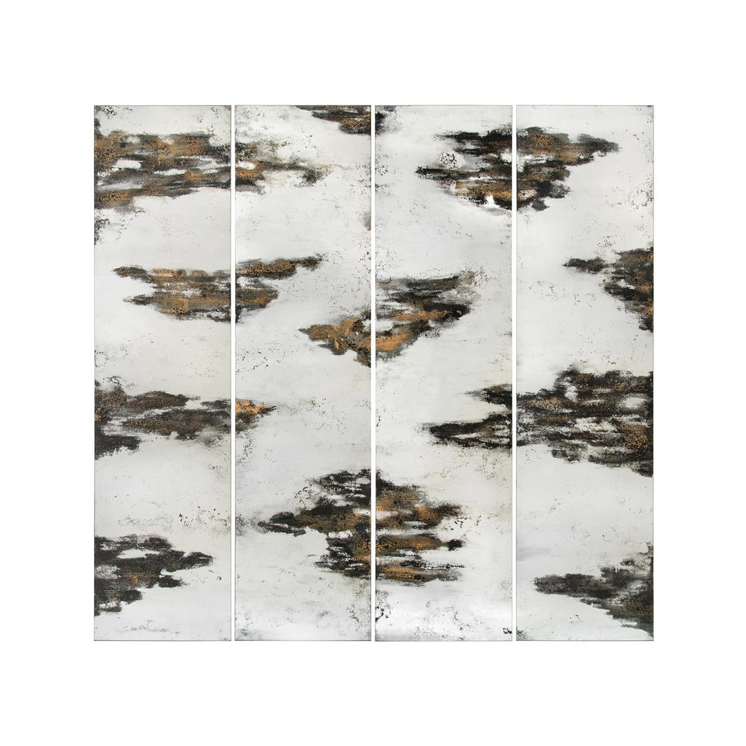 Nimbus Wall Panels (Set Of Four) - Gold,Silver