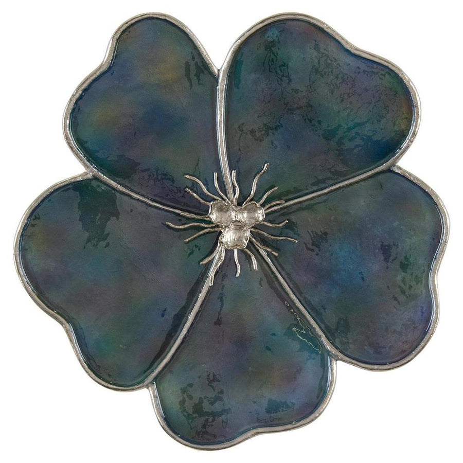 Wall Art Blossom Wall Sculpture I - Green,Purple,Silver