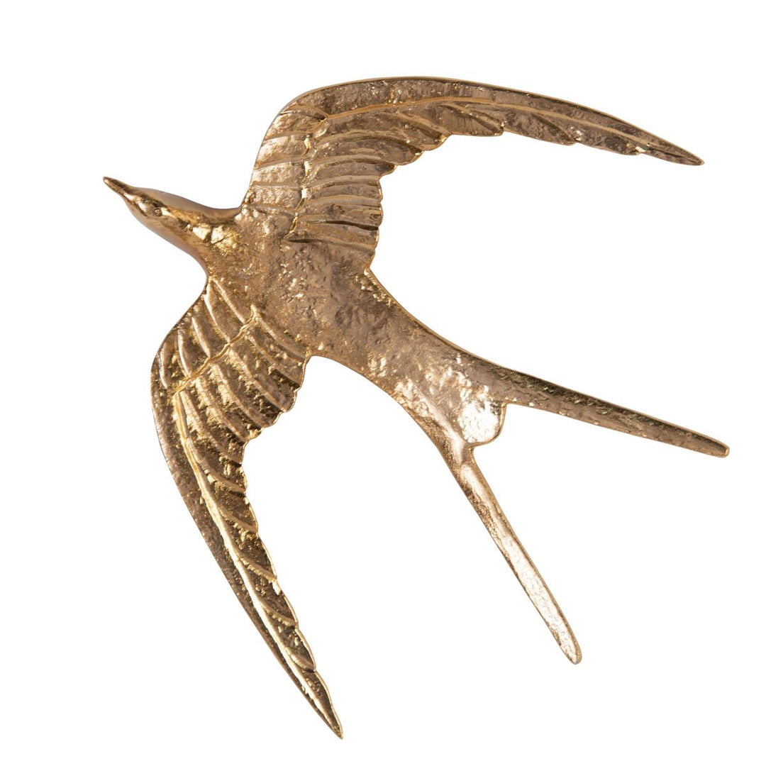 Set Of Three Gold Birds In Flight