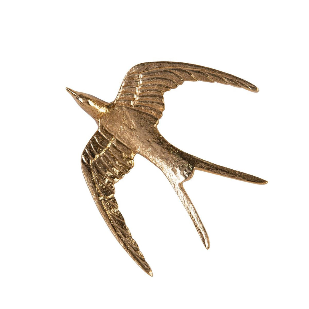 Set Of Three Gold Birds In Flight