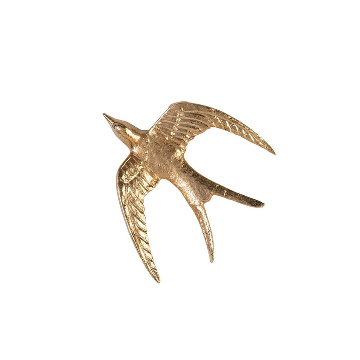 Set Of Three Gold Birds In Flight