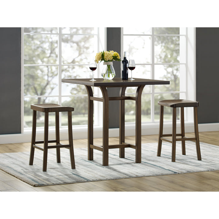 Tulip Counter Height Stool - Black Walnut