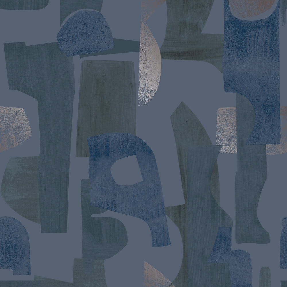 Geo Composition Peel And Stick Wallpaper-Tempaper & Co.-Tempaper-GC15106-Wall PaperDeepwater Blue-11-France and Son