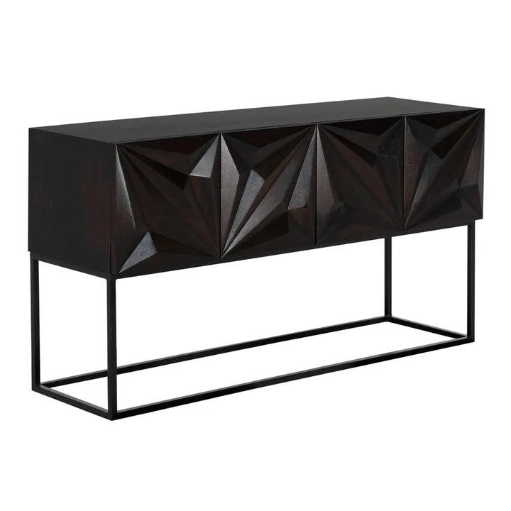 Sideboards & Credenzas Zurich 60" Console - Ebony Walnut with Steel