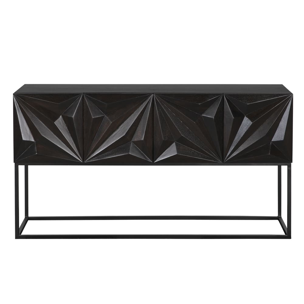 Sideboards & Credenzas Zurich 60" Console - Ebony Walnut with Steel