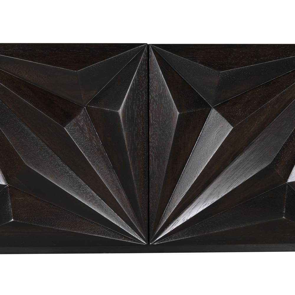 Zurich 60" Console - Ebony Walnut with Steel