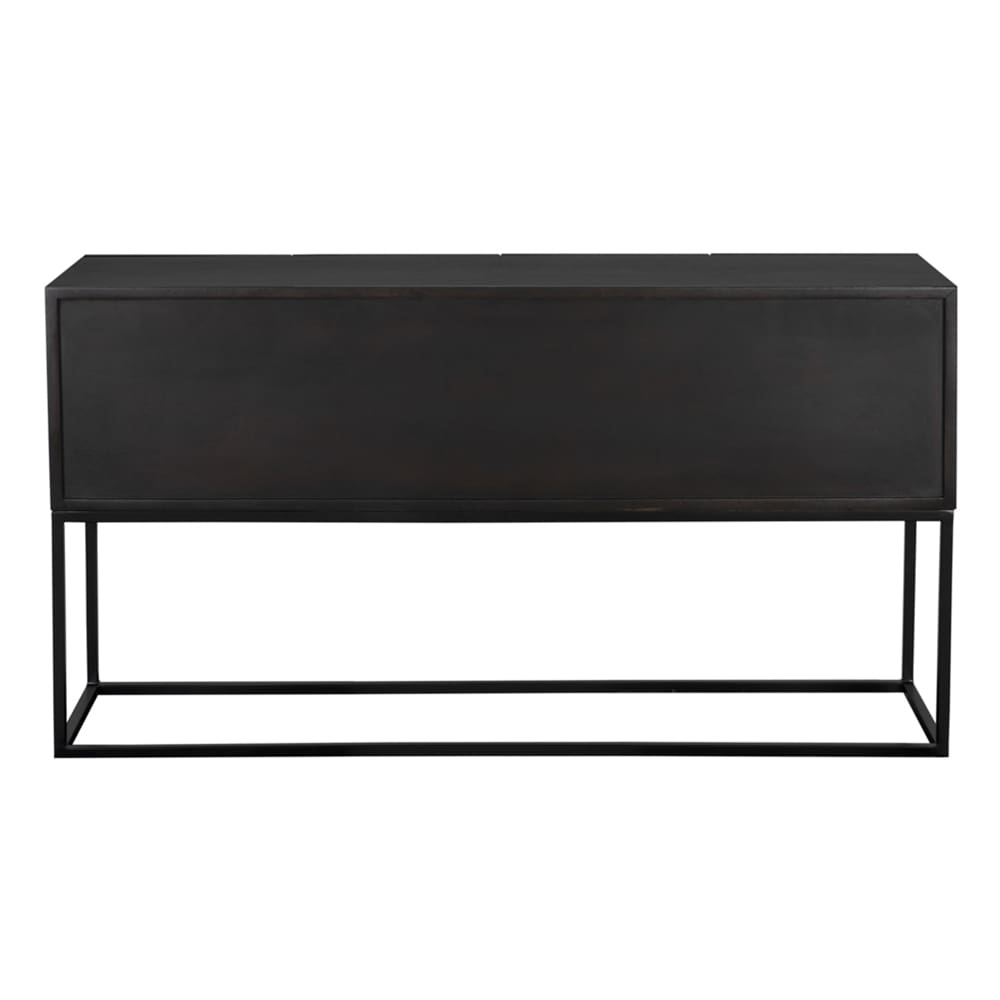 Zurich 60" Console - Ebony Walnut with Steel
