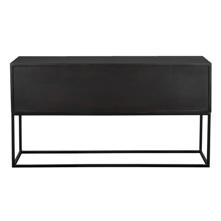 Zurich 60" Console - Ebony Walnut with Steel