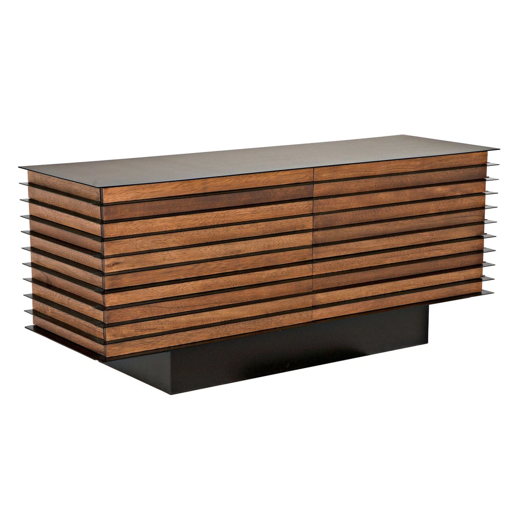 Elevation Sideboard - Dark Walnut and Steel