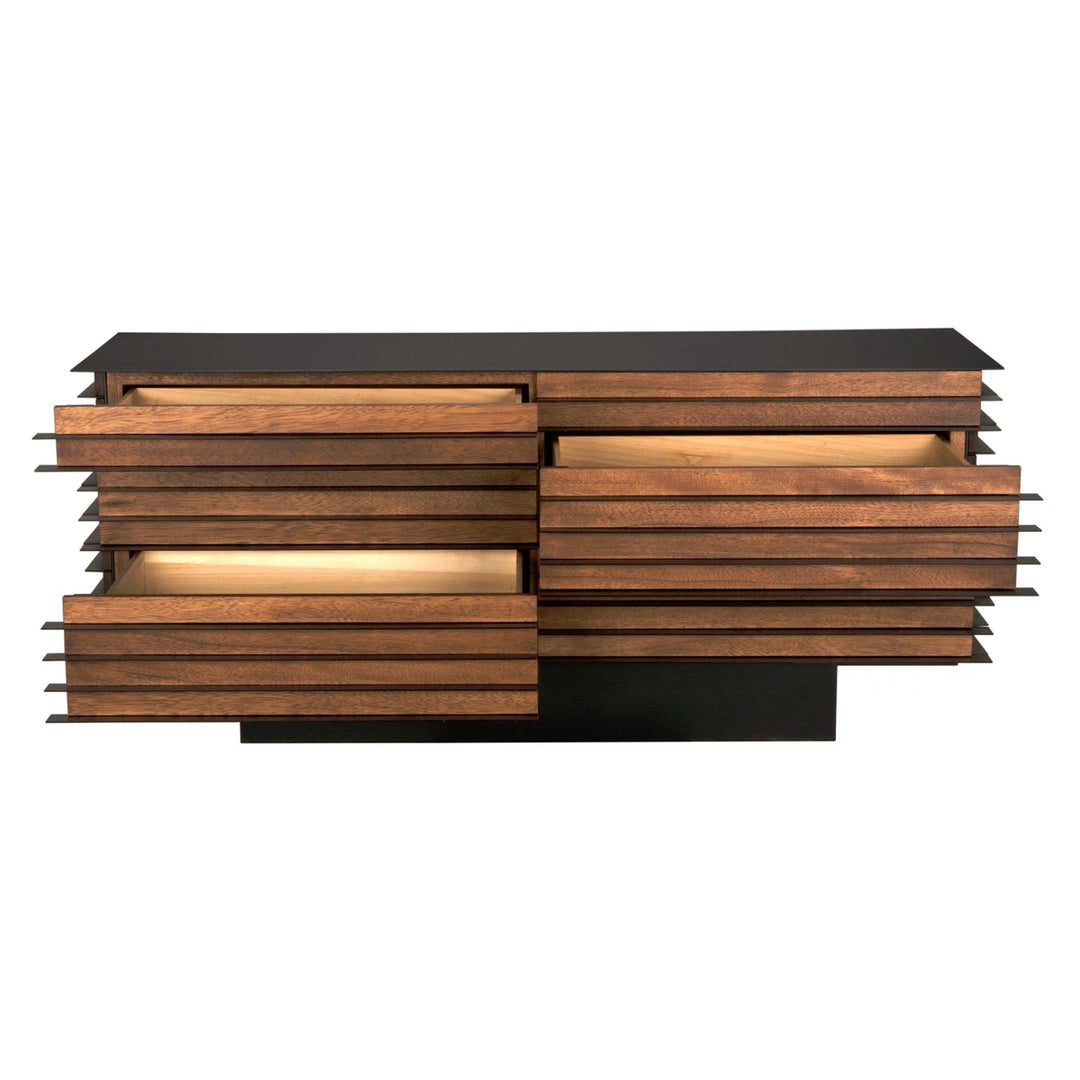 Elevation Sideboard - Dark Walnut and Steel