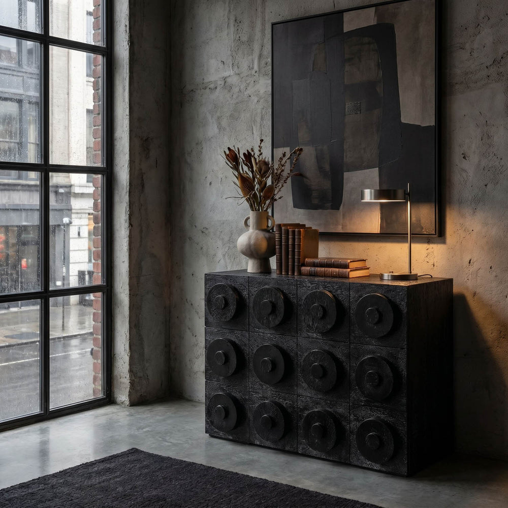 Noir Furniture Lego Sideboard with 3 Drawers