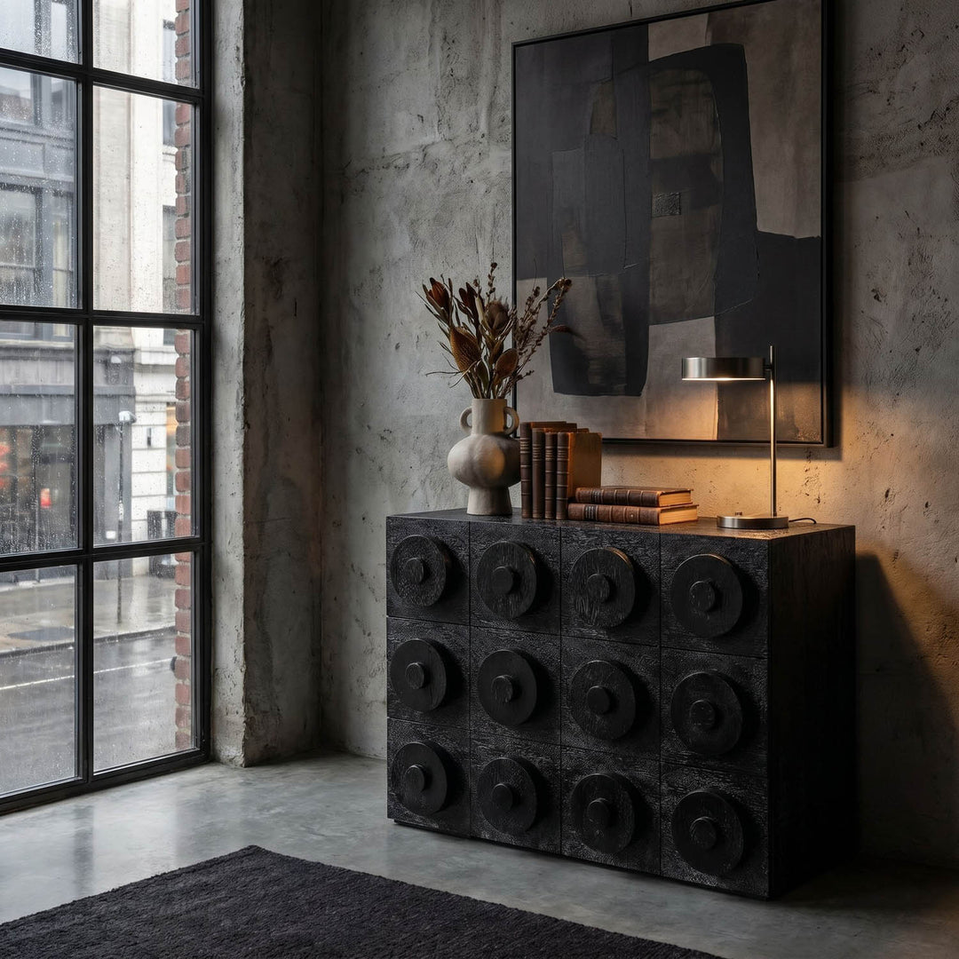 Noir Furniture Lego Sideboard with 3 Drawers