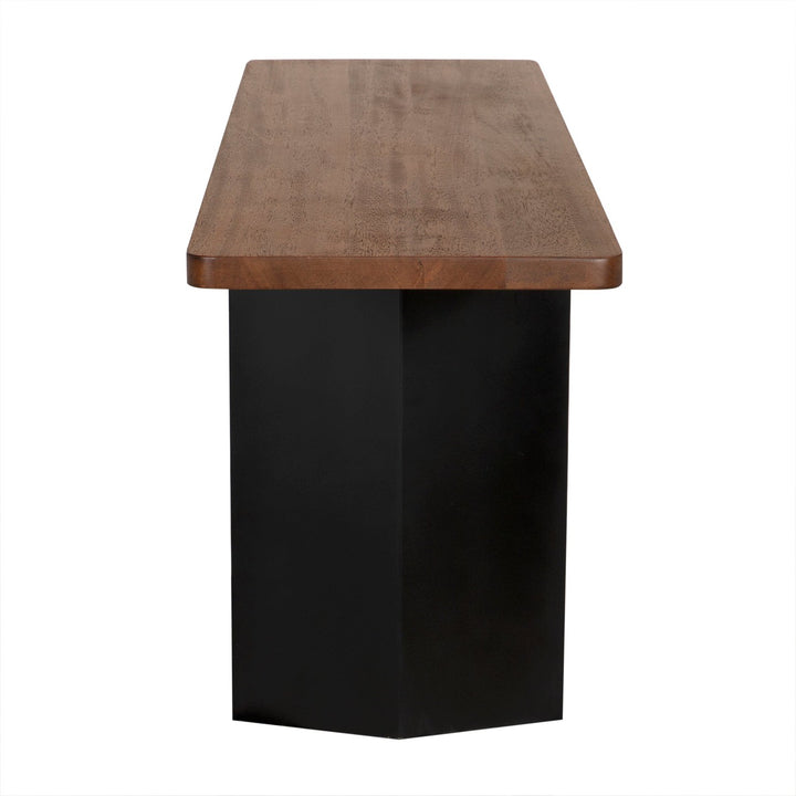 Delta Console with Metal Base - Dark Walnut