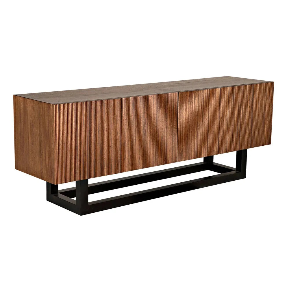 Sideboards & Credenzas Thomson Sideboard - Dark Walnut with Matte Black