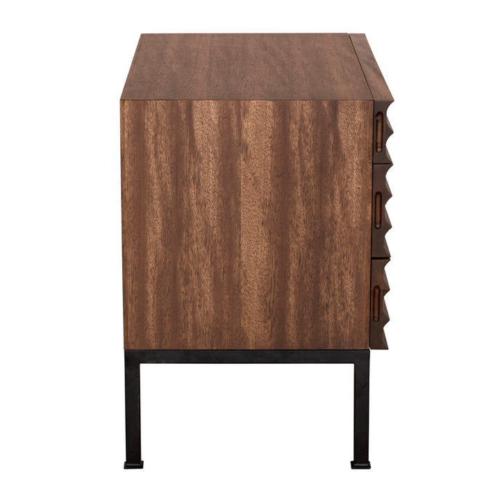 Arturo Bedside Chest, Dark Walnut