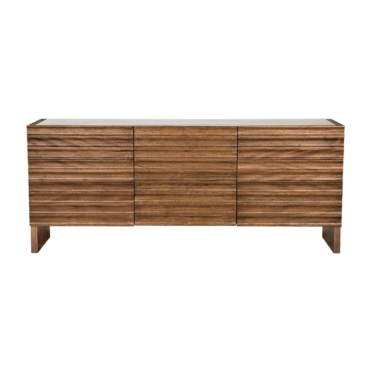 Noir Furniture Gauss Sideboard with Marble Top Dark Walnut