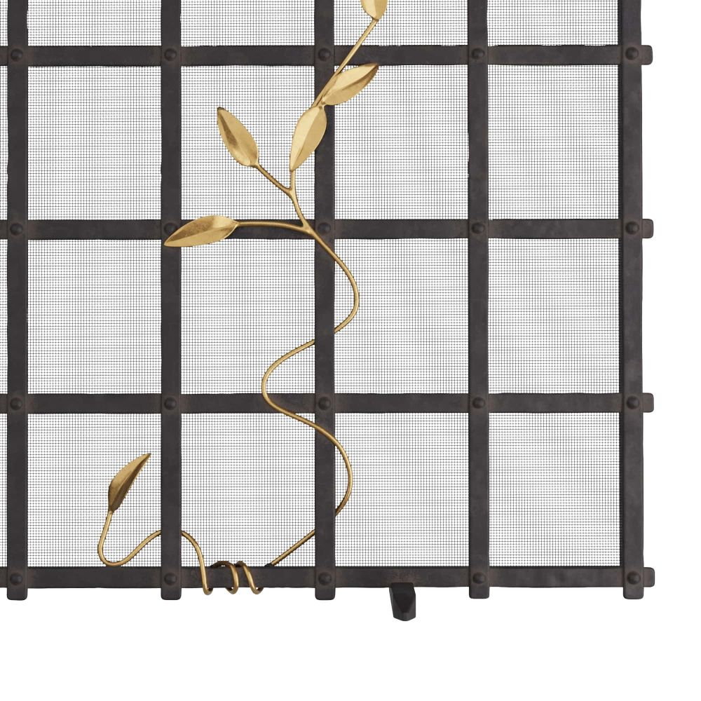 Fireplace Accessories Flow Fire Screen - Gold