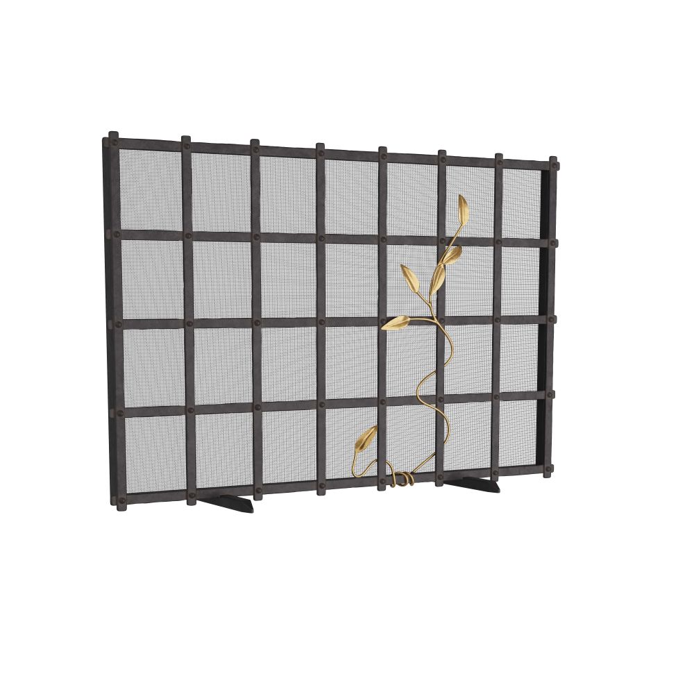 Fireplace Accessories Flow Fire Screen - Gold