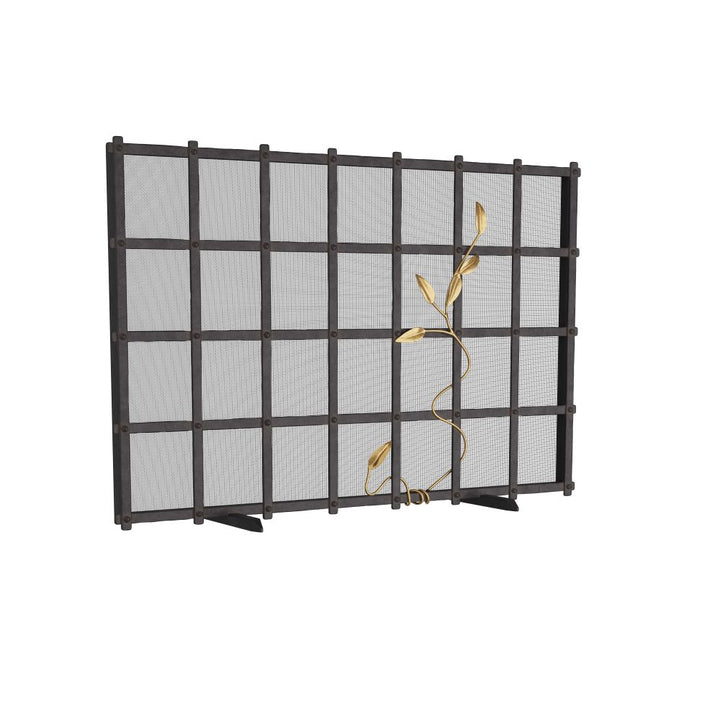 Fireplace Accessories Flow Fire Screen - Gold