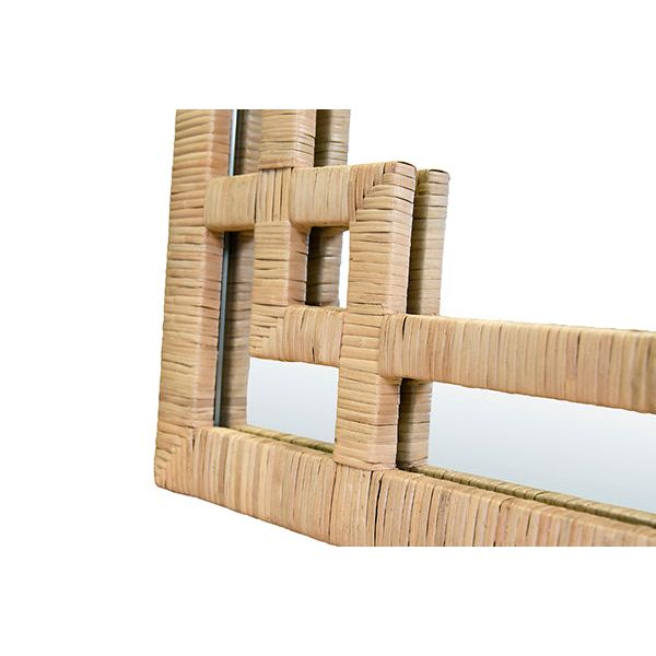 Mirrors Greek Key Design Mirror In Wrapped Natural Rattan