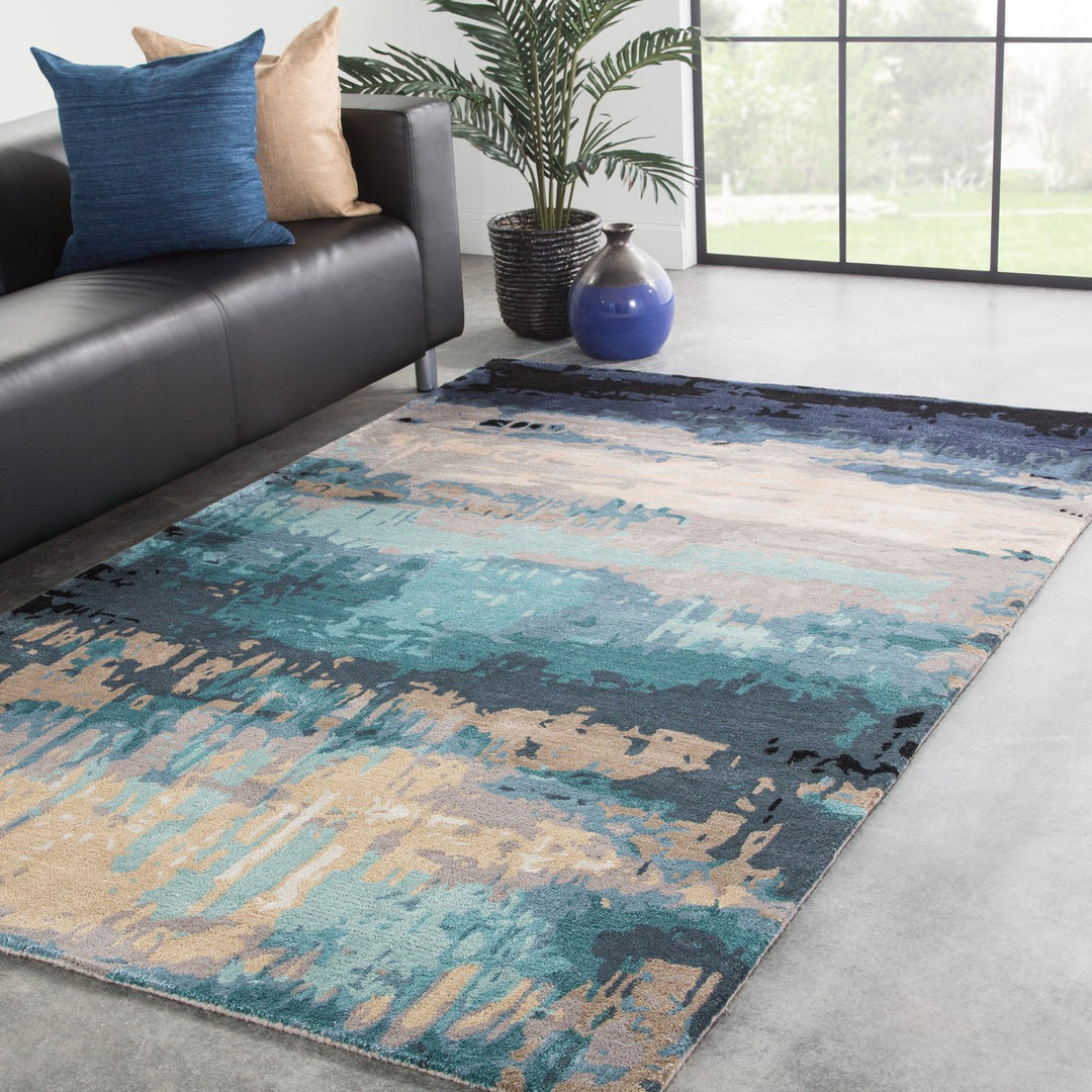 Jaipur Living Benna Handmade Abstract Blue/ Gray Area Rug (12'X15')