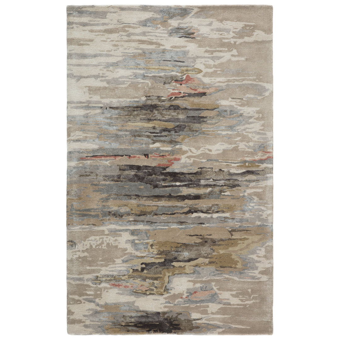 Ryenn Handmade Abstract Taupe/ Blush Area Rug (8'X11')