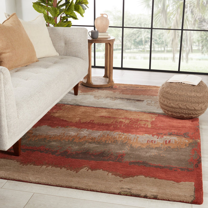 Jaipur Living Juna Handmade Abstract Red/ Brown Area Rug (9'X12')