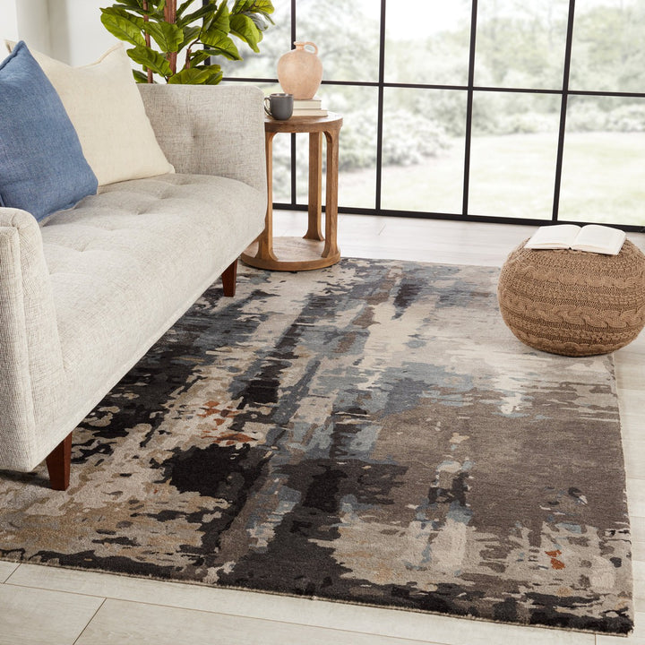 Jaipur Living Matcha Handmade Abstract Gray/ Black Area Rug (10'X14')