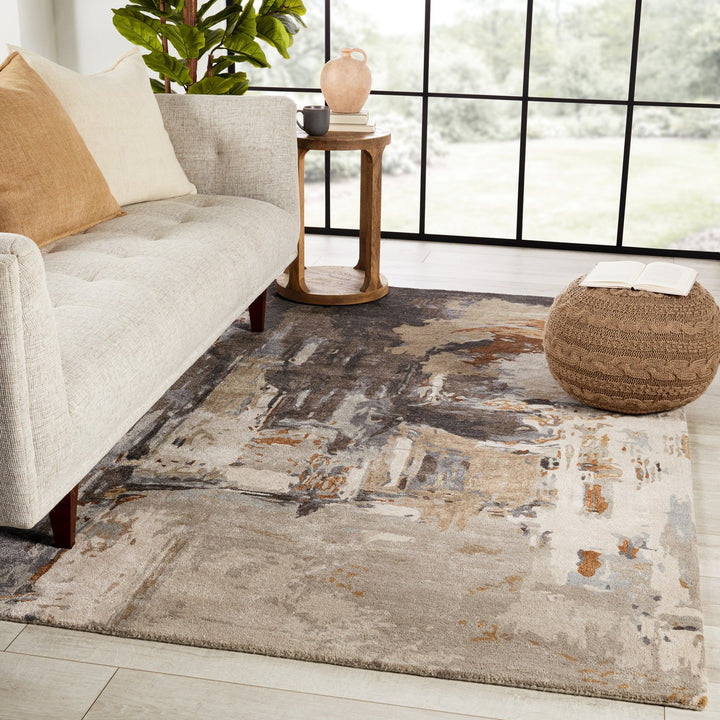 Jaipur Living Luella Handmade Abstract Brown/ Gray Area Rug (9'X12')