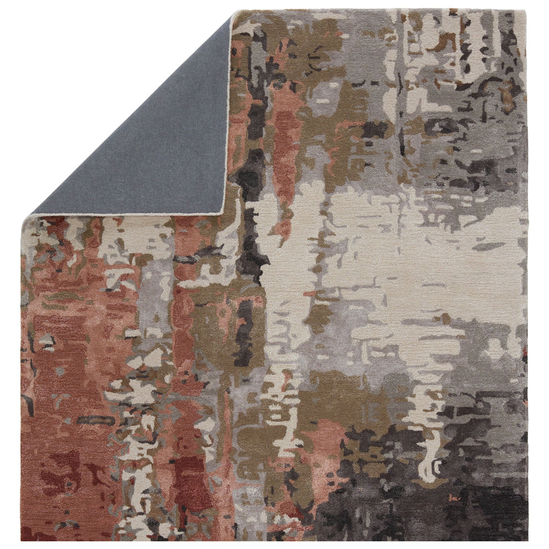 Jaipur Living Matcha Handmade Abstract Gray/ Red Area Rug (8'X11')